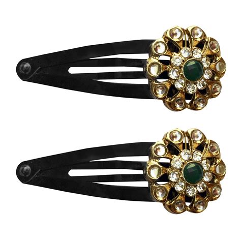 FURE Traditional Kundan Snap Clips