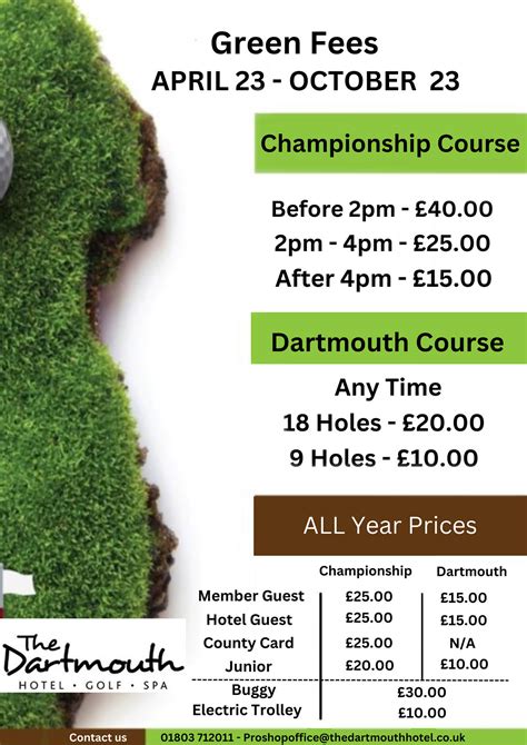 Tee Times & Green Fee's - The Dartmouth Hotel Golf And Spa