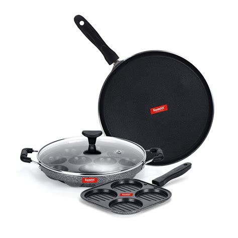 Sumeet Nonstick Kijivu Cookware Set Dosa Tawa 26 5cm Dia | Desertcart INDIA