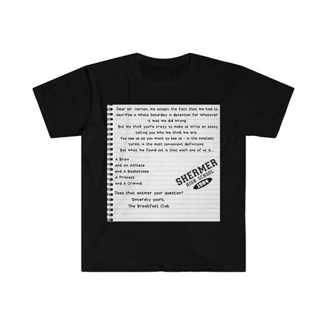 Breakfast Club Shirt: Shermer High School 80s Movie Tee - Etsy