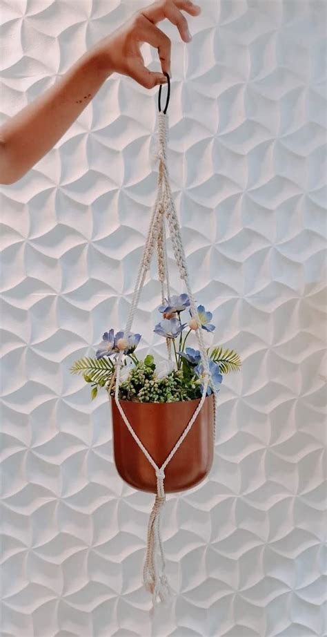 CraftVatika Hanging Flower Pot Planter, Rope Flower Pot Holder for ...