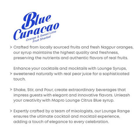 Buy Your Bottle Of Mapro Blue Curacao Syrup Online