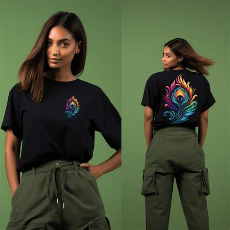 Krishna Mor Pankh Printed Tshirt For Girls – Prabhubhakti