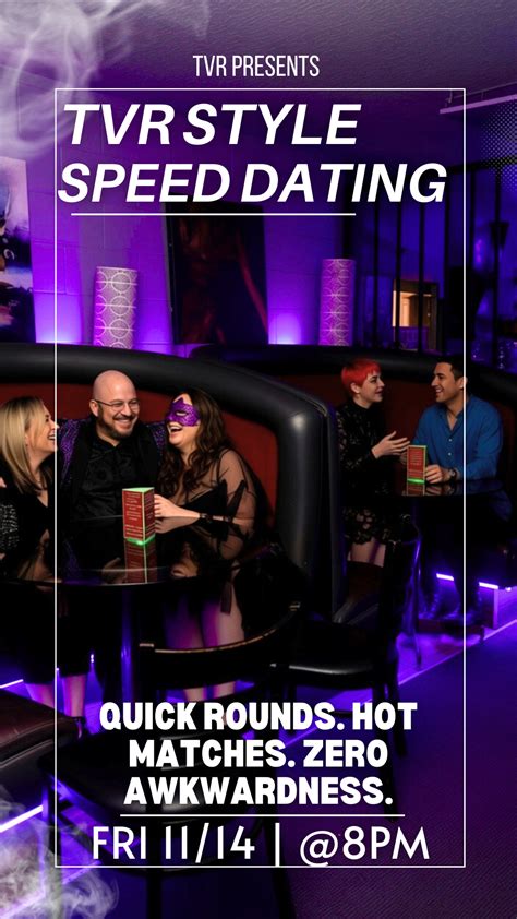 TVR Style Speed Dating! - The Velvet Rope