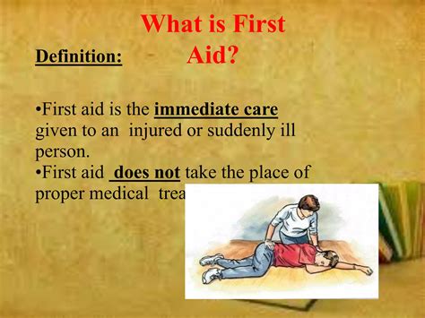 Define A First Aider