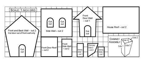 Two Story Printable Gingerbread House Template - Printable Word Searches