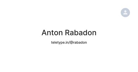 Anton Rabadon — Teletype