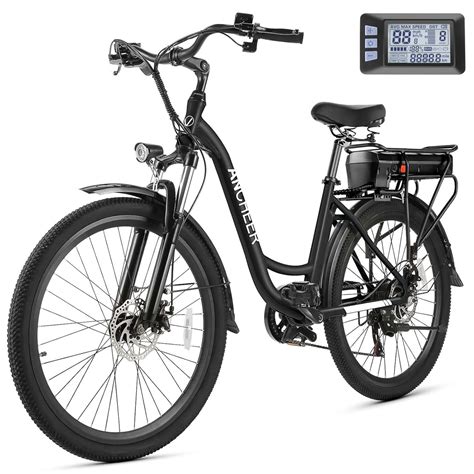 ANCHEER Electric Bike for Adults, 26" City Commuter Bike with 48V/10 ...