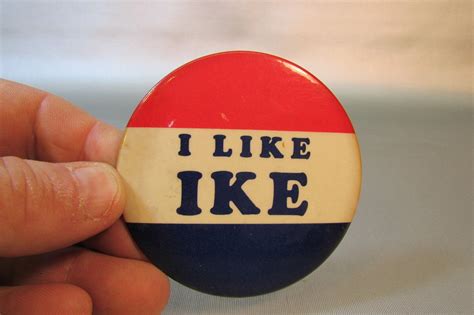Vintage Original Eisenhower I Like IKE Presidential Campaign Button Pin ...