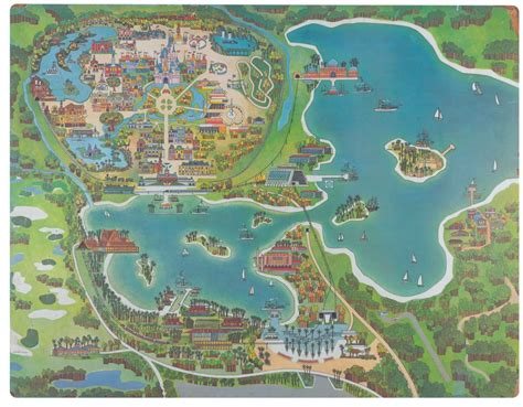 A Rare Walt Disney World Hotel Oversize Map.