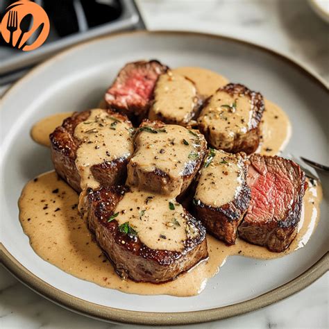 Steak With Bourbon Garlic Cream Sauce – Full Recipe