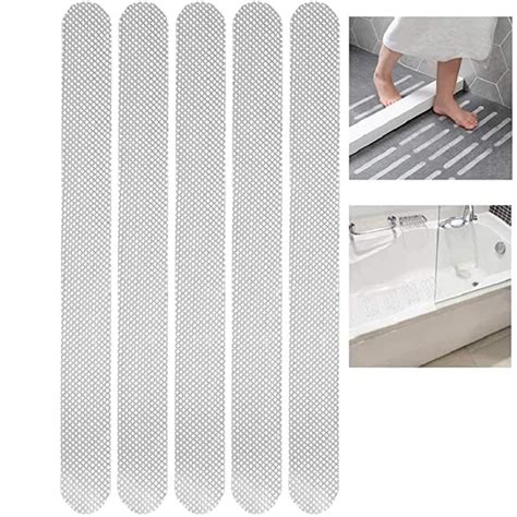 RP MALL PEVA Safety Anti Slip Adhesive Shower Stickers Strips Treads ...