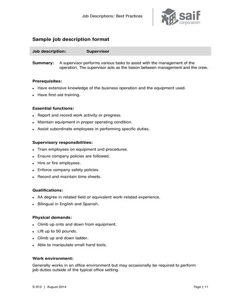 Image result for Job Summary Examples