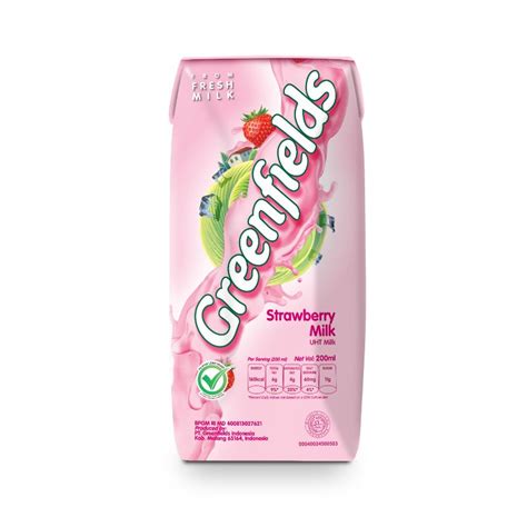 Jual Greenfields UHT Strawberry Minuman Susu 200 mL di Seller Blimart ...