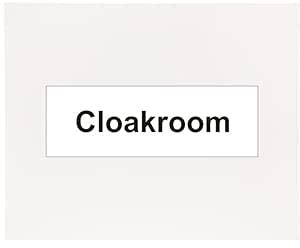 Cloakroom Signage Board, Foam Board Fixed with Waterproof Sticker and ...