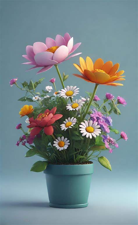 Pot With Wild Flowers Free Stock Photo - Public Domain Pictures