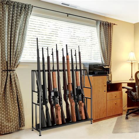 Amazon.com: Shinoske Gun Racks,Wooden Indoor Rifle Racks,Floor Standing ...