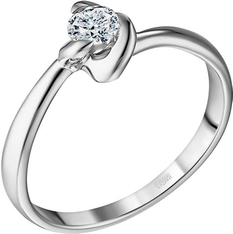 Помолвочное кольцо из белого золота ALROSA DIAMONDS 0E083121S с ...