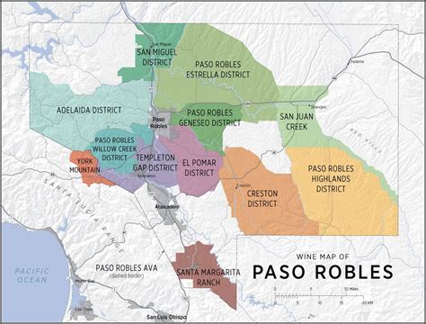 Paso Robles Wine Region Map - map : Resume Examples #goVLdj30Vv