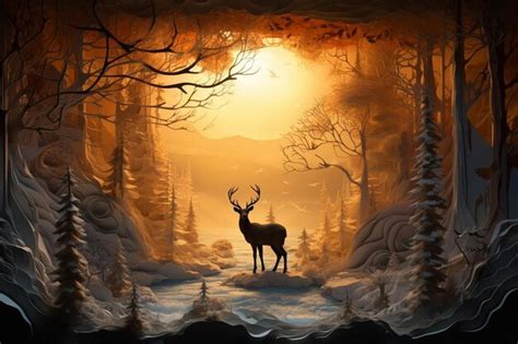 Embark on a 3d nature expedition unforgettable realism | Premium AI ...