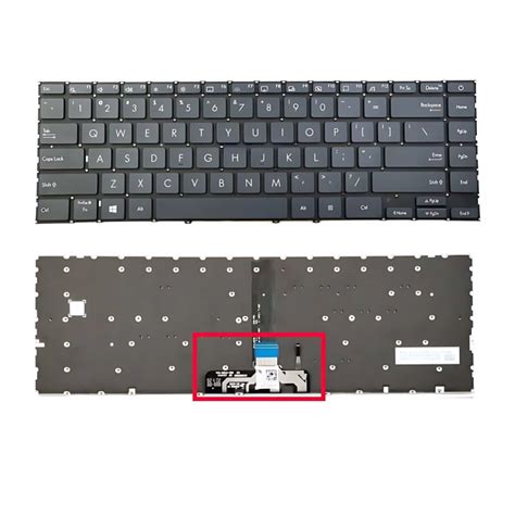 Teclado asus zenbook 14 q408 q407 negro en ingles con retro - Digital World