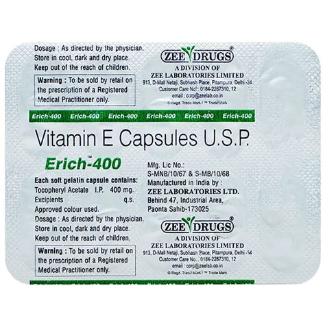 Buy Erich 400 mg Capsule online | Uses, Side Effects, Price and ...