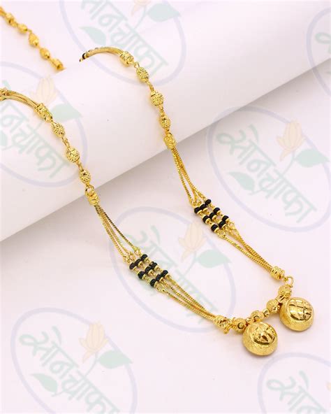 PRETTY GOLD PLATED MANGALSUTRA – Sonchafa