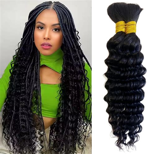 Amazon.com : Human Braiding Hair Water Wave Bulk Human Hair For ...