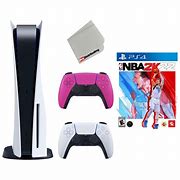 Image result for Sony Playstation 5 (PS5) Console Disc Version, One Wireless Controller With Mazepoly 10ft Type-C Charging Cable And Cleaning Cloth - Walmart.Com