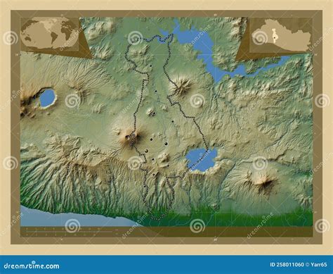 San Salvador, El Salvador. Physical. Major Cities Stock Illustration ...