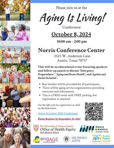 Mark your calendars for the Aging is Living Conference October 8, 2024 ...