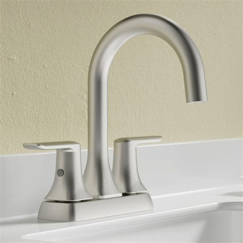 allen + roth 2-Handle Dunmore Brushed Nickel Spot Resist Centerset ...