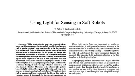 Using Light for Sensing in Soft Robotics (ETOP 2025) - Studocu