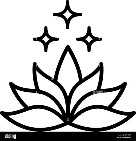 Lotus flower outline icon. Illustration of lotus flower logo vector ...