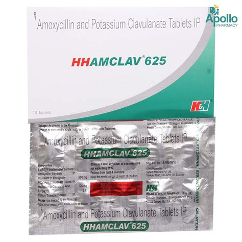 Hhamclav 625 Tablet 10's Price, Uses, Side Effects, Composition ...
