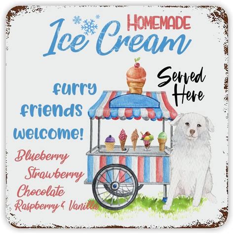 Vintage Ice Cream Metal Sign Ice Cream Homemade Sign India | Ubuy