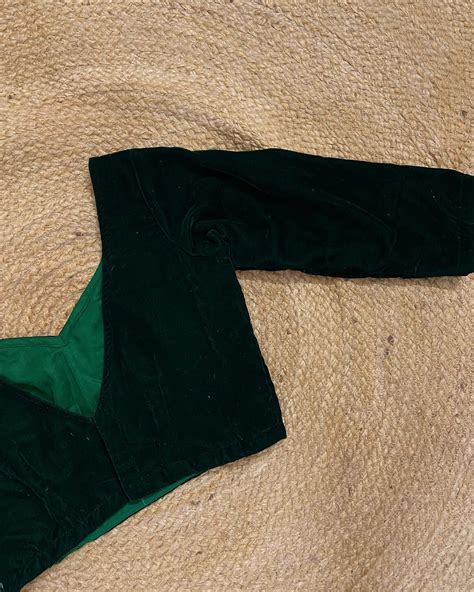 Velvet Glam Forest Green Blouse – Vrinda Clothing