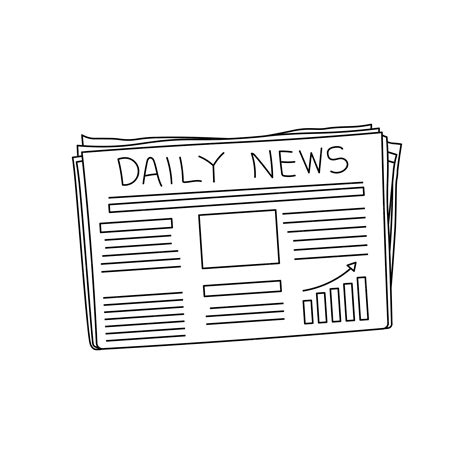 Premium Vector | Kids drawing Cartoon Vector illustration newspaper ...