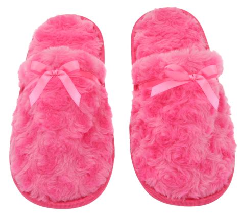 Women's Fuzzy Fleece Slip-On Memory Foam House Slippers, Size 9-10 ...