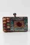 Buy Multi Color Embroidery Disha Mother Of Pearl Clutch by The Tan Clan ...