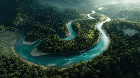 Download Winding River Landscape Wallpaper | Wallpapers.com