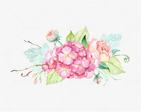 小清新手绘水彩花装饰图案图片素材免费下载 - 觅知网