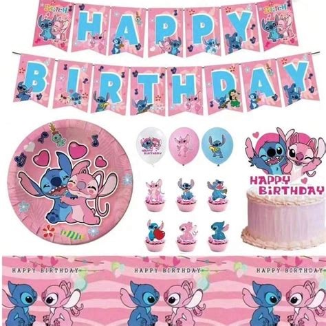 Disney Stitch Hawaii-Stil Party Set - Luftballons, Kuchendekoration ...