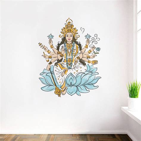Rawpockets 'Goddess Lakshmi' Wall Sticker (PVC Vinyl, 0.99 cm x 50 cm x ...