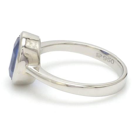 Jewelove™ Rings Customised Natural Blue Sapphire Platinum Astrology ...