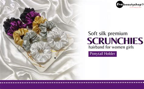 Dvabeautyshop scrunchies for Women, Pack of 10, Satin Scrunchies ...