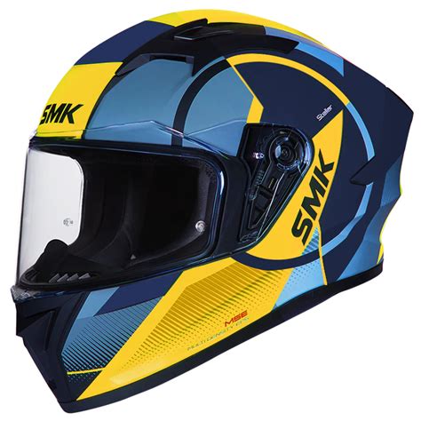SMK Stellar Sports Faro Gloss Blue Yellow (GL554) Helmet – SPARIFY