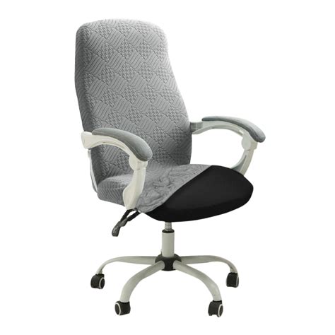 170GSM Stretchable Jacquard Office Chair Cover, Light Grey – HOKIPO ...
