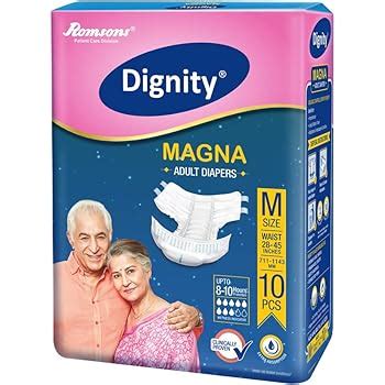 Buy Dignity Magna Adult Diaper Medium 10 Pcs, Waist Size 28”- 45 ...