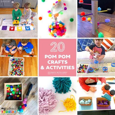 20+ Pom Pom Crafts and Activities - Days With Grey